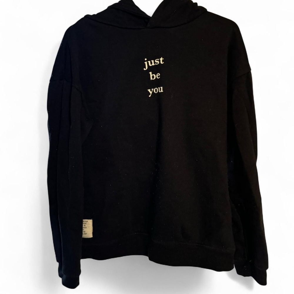 Black Hoodie with Motivational Text